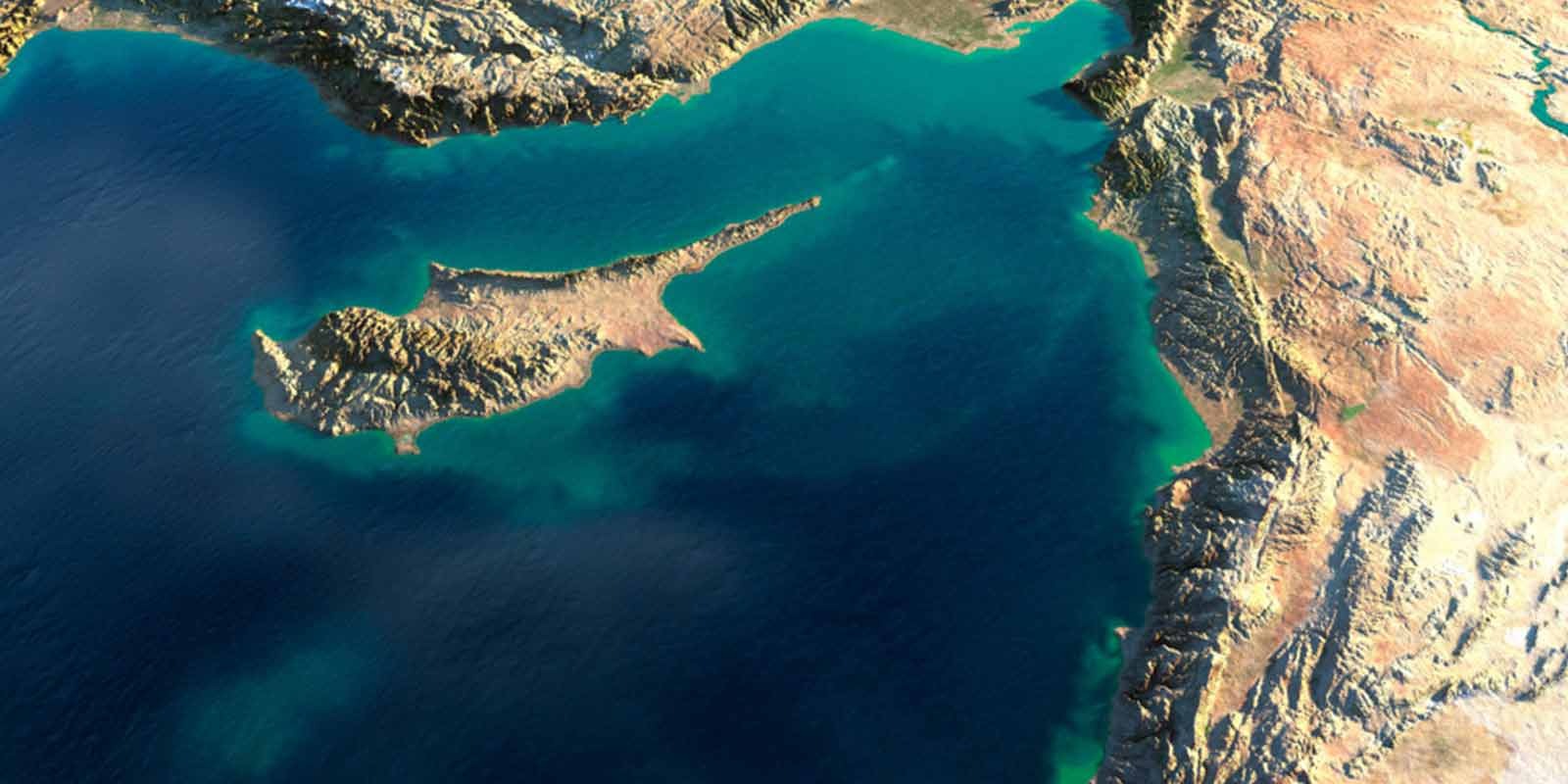 Вид сверху на Кипр