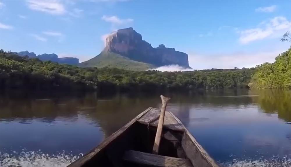 In a canoe